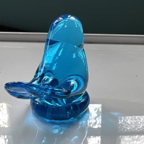 Bluebird Of Happiness By Leo Ward Hand Blown Signed 1987 - Picture 3 of 11